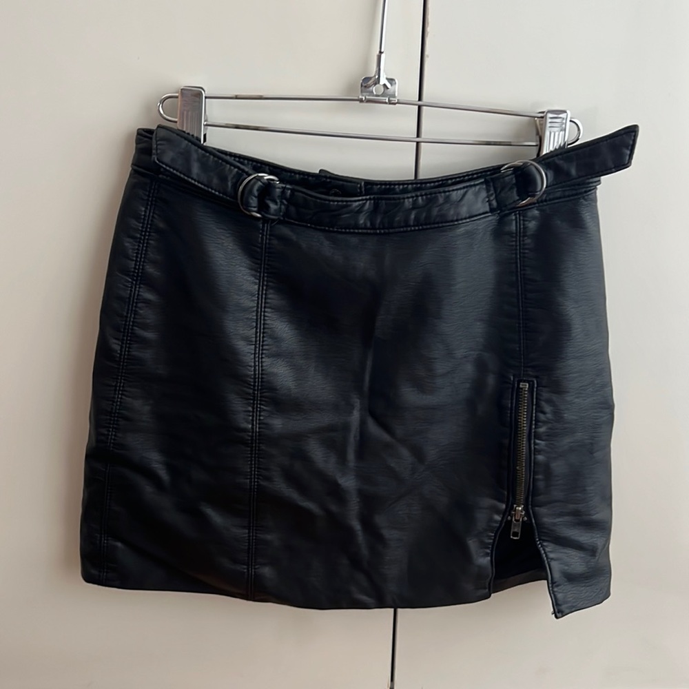 Free People Faux Leather Skirt